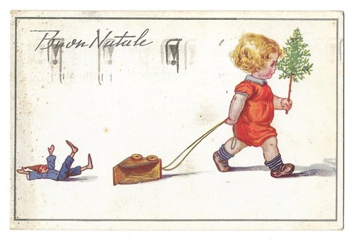 Cartolina buon natale - buon, con