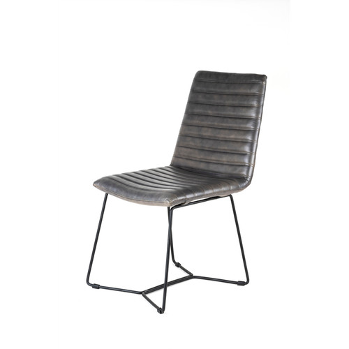 Sedia pelle marrone - sedia, in