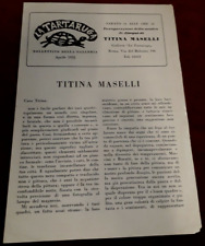 PERIODICO BOLLETTINO GALLERIA LA TARTARUGA ROMA - TITINA MASELLI - APRILE 1955