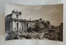 Cartolina Rppc Roma Italia Foro Tempio di Antonino