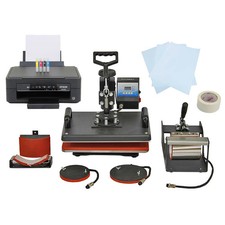 Pressa a caldo PixMax 5 in 1 con stampante Epson e kit sublimazione