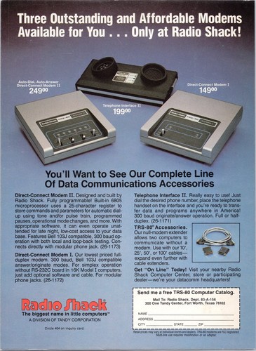 Radio shack trs modem - radio,