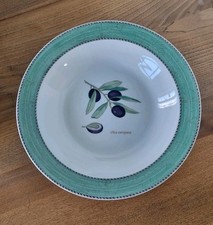 Wedgwood Sarah's Garden ciotola pasta bordata diametro 26 cm bordo verde Olea Europaea.