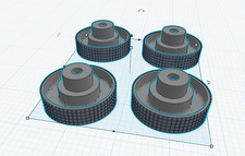 Set 4 piedini in gomma per giradischi Technics SL-BD22 ricambio antivibrante