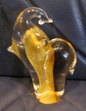 1960 Piccolo elefante in vetro di Murano con oro all'interno  Venezia, Seguso?