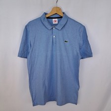 Polo Lacoste in cotone blu presunta taglia M da uomo