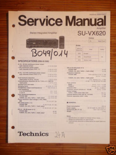 Manuale servizio technics - manuale,