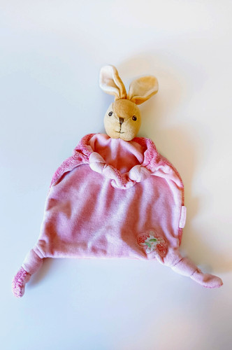 Doudou plat carré lilirose - doudou,