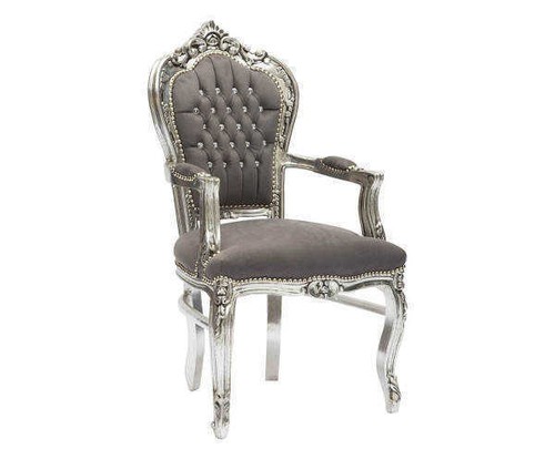 Poltrona foglia argento con