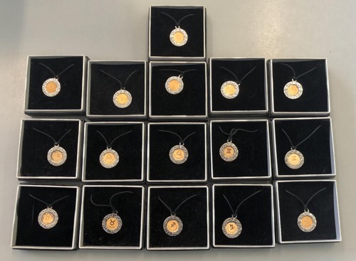 4187 gold steel 16 ciondoli - &,