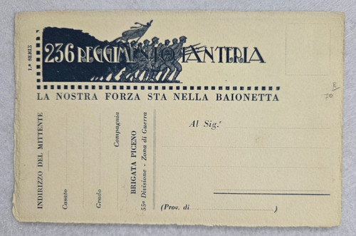 Cartolina reggimentali - cartolina,