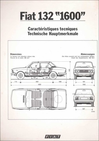 Brochure fiat 132 - brochure,