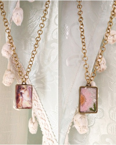 Collana resina doppio tema - resina,