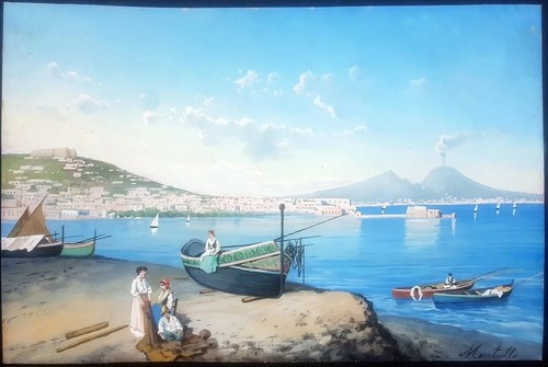 Gouache antica napoli 1920