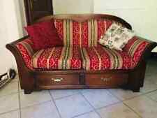 Divano a 2 Posti in Tessuto con cassetti 135 x 65 x 76cm