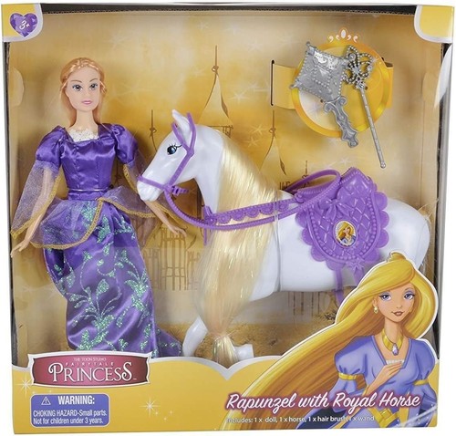 Bambola rapunzel con cavallo - rapunzel,
