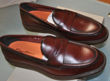 SANTONI MOCASSINI PELLE  CORDOVAN TG 42 850,00 CART. SAN-25A29