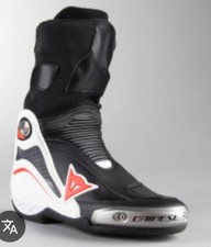 Stivali moto Dainese AXIAL D1 bianco rosso TG 43 boots sport racing pista corsa