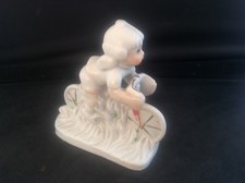 Statuina ciclismo porcellana