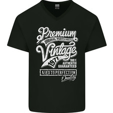 T-shirt uomo scollo a V cotone vintage 54° compleanno 1971 età alla perfezione