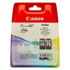 KIT 2 CARTUCCE ORIGINALI CANON 2970B010 PG-510 BK + CL-511 COL