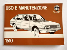 Talbot 1510 Manuale Uso Manutenzione Libretto Istruzioni Italia 1981