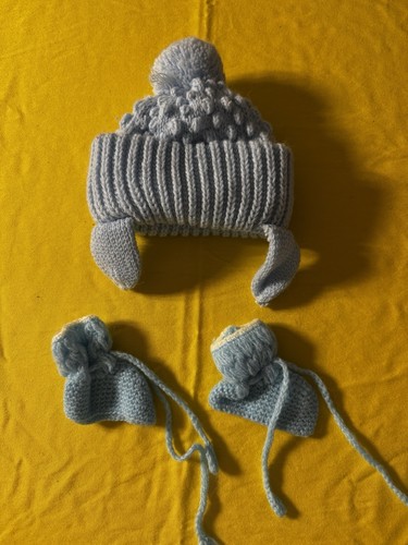 Cappello berretto blu maglia