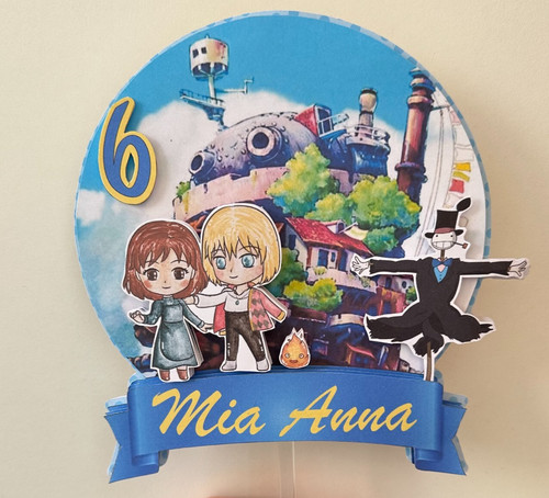Cake topper castello errante - topper,
