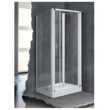 box doccia NOVELLINI LUNES s84 PORTA SOFFIETTO VETRO satin.84-90 por.fissa 72-78