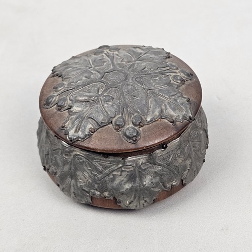 Antica scatola legno rivestita - antica,