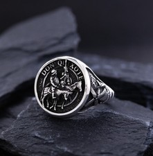 Anello con sigillo in argento