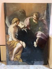 PALA D'ALTARE DIPINTO "estasi San Filippo Neri " 2 X 1.40 Metri   Inizi XVIII