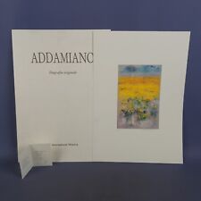 Litografia Di Natale Addamiano Titolo Campo Giallo Esemplare G/Z Tiratura 150