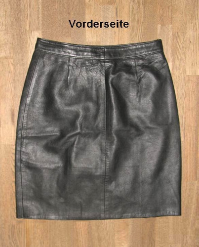 Gonna pelle nera - nera, -fashion