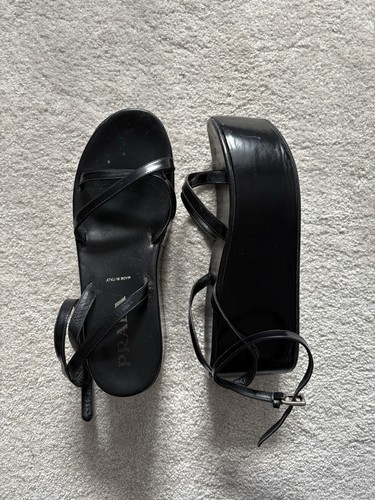 Sandalo prada nero vintage - sandalo,
