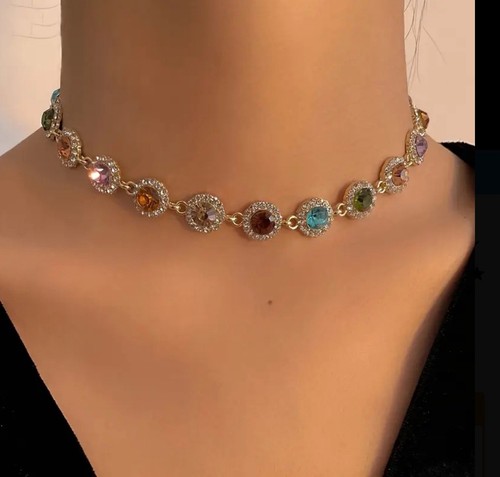 Collana girocollo strass