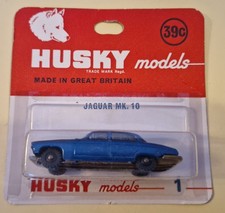 Modellino auto Husky Models n.1 Jaguar MK 10 su mappa, nuovo in scatola originale