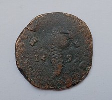 Regno di Napoli (Filippo  lll: 1598-1621) Tornese 1599 Pietra Focaia  mb Raro