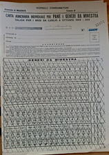 Carta Annonaria individuale per PANE e GENERI DA MINESTRA 1944