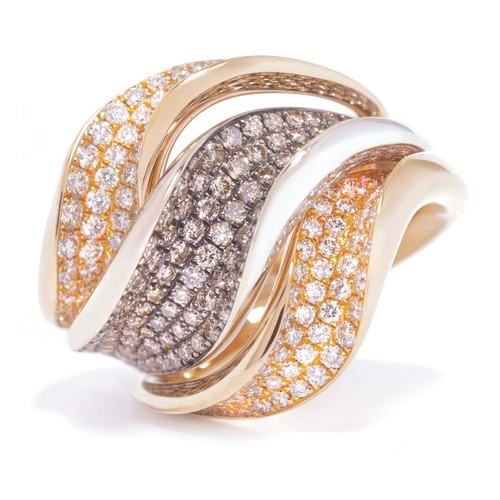 Bicolore anello oro - bicolore, in