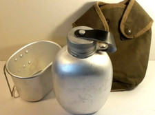 BORRACCIA MILITARE-ALLUMINIO PIU' GAVETTINO E TERMOFODERA-NUOVO-FONDO MAGAZZINO