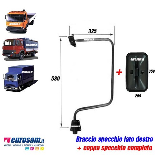 Braccio specchio coppa - +,