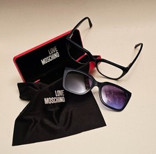 Occhiali da vista con clip magnetica da sole Moschino love. Usati pochissimo.