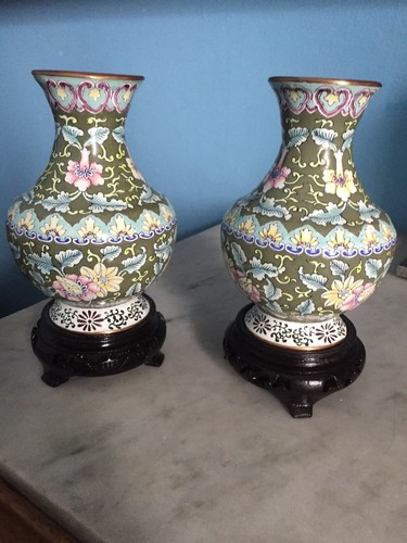 Coppia vasi cinesi cloisonne