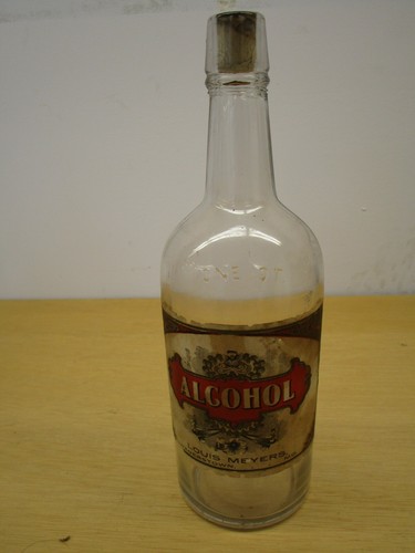 Antica bottiglia alcol - antica, di