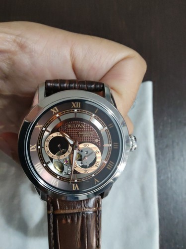 Bulova 96a120 automatico brown - bulova,