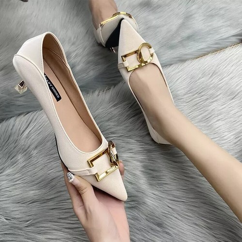 Decolte scarpe donna beige oro