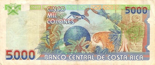Banconota costa rica 5000 - costa,