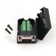 D-SUB DB15 VGA maschio 3 file 15 pin spina terminali di rottura connettore tipo dado