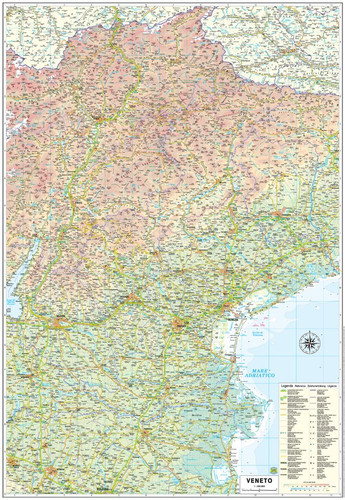 Carta geografica murale - carta,